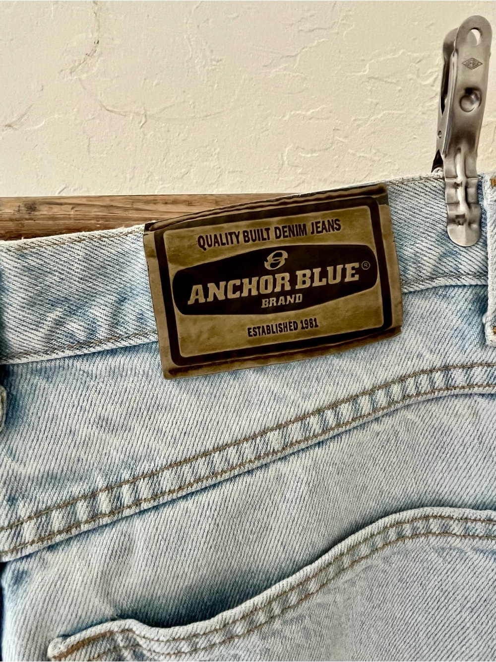 Vtg 90s/Y2K Anchor Blue Beyond Baggy Wide Leg Skate Denim 32x32 - Picture 5 of 9